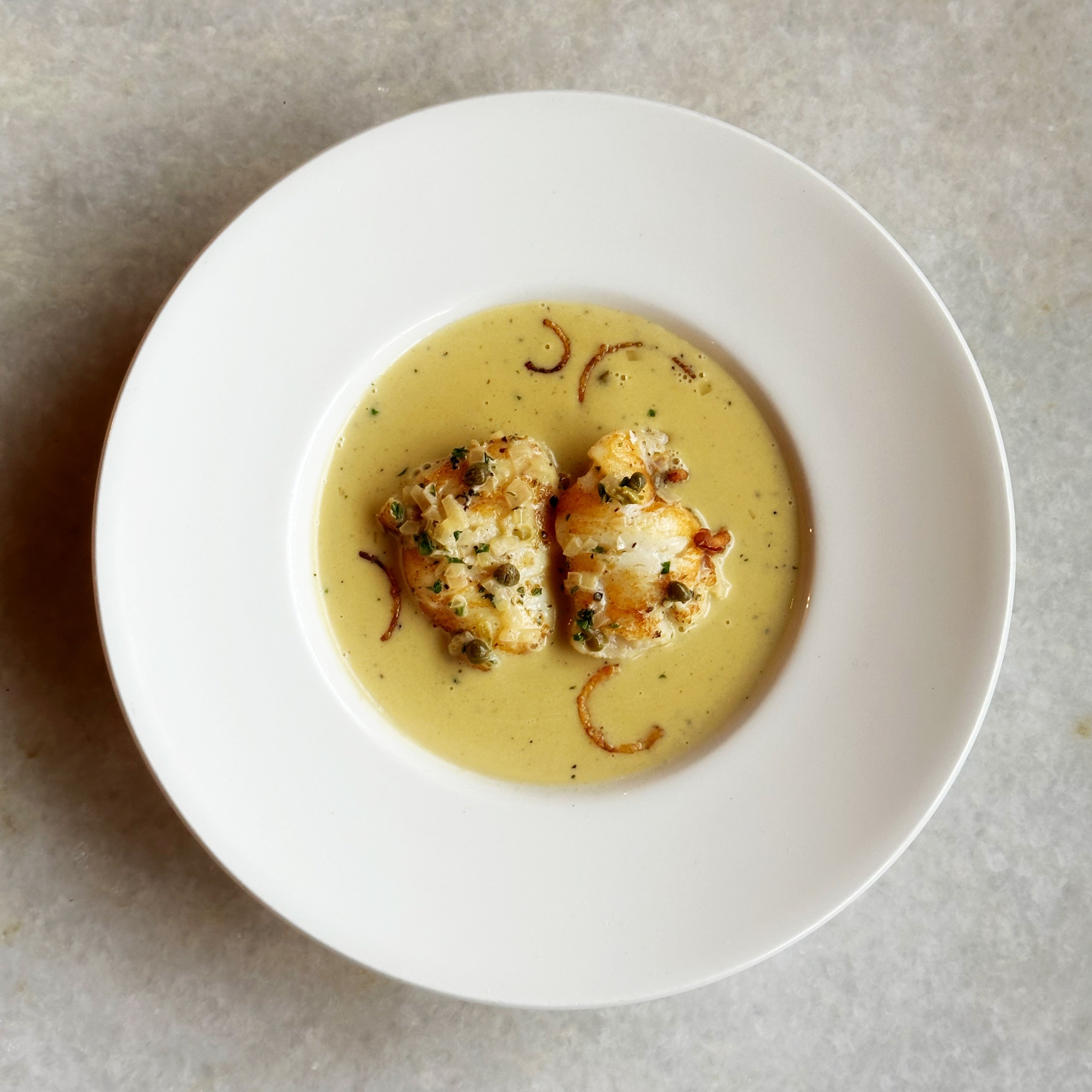 Monkfish fillet au beurre blanc